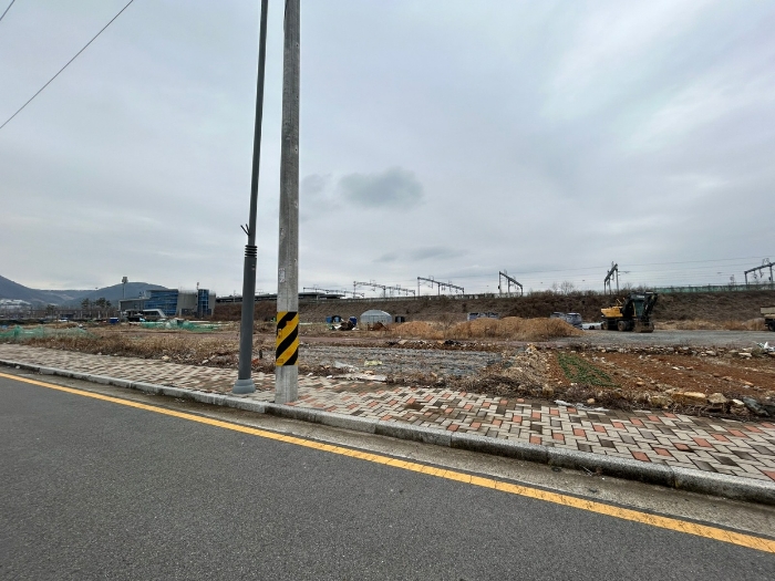 환지계획예정지 지정도상 본건 전경