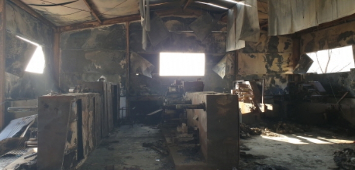 화재로 소실된 내부 기계기구