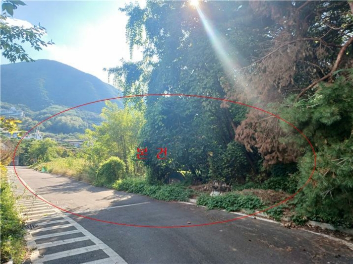 본건 전경 - 북동측 인근에서 촬영