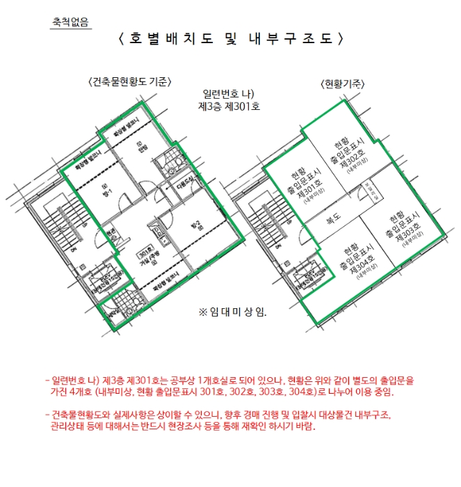 건물이용상황 및
