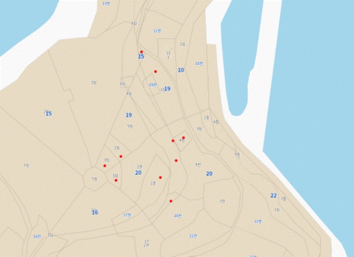 목록번호 29,30,31,32,33,34,35,36,37,38 약도