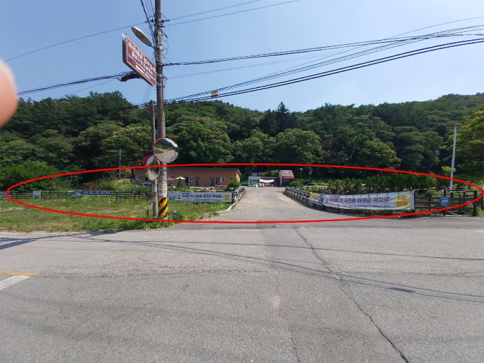 본건(기호1-4) 캠핑장 입구 전경 (북측에서 촬영)