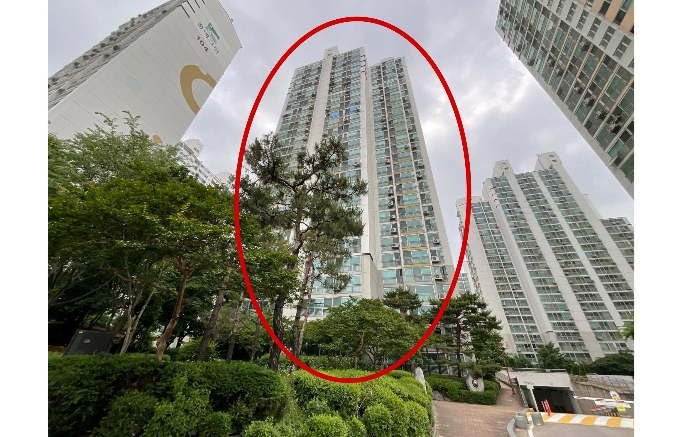 105동 동측에서 촬영