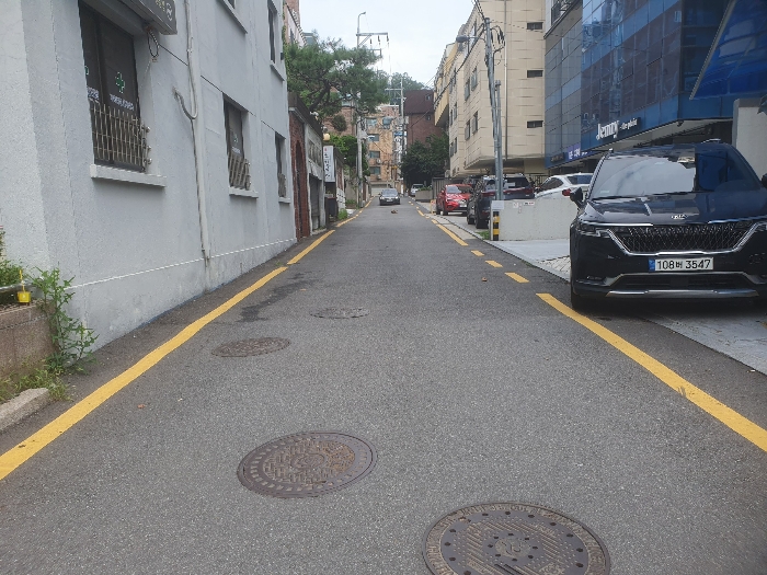 본거 토지:서측에서 동측으로 촬영(좌측집:연희동136-33대 기준 안측임)