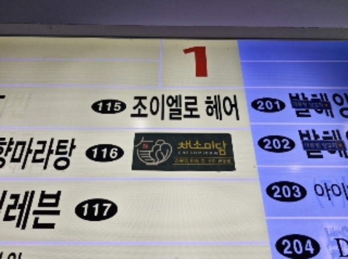 건물 안내판 (부분 확대)