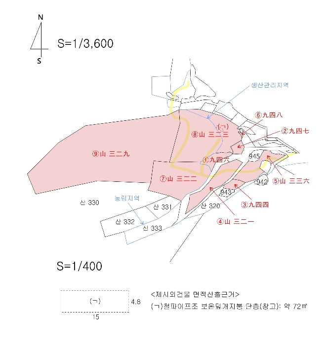 지적 및 건물개황도