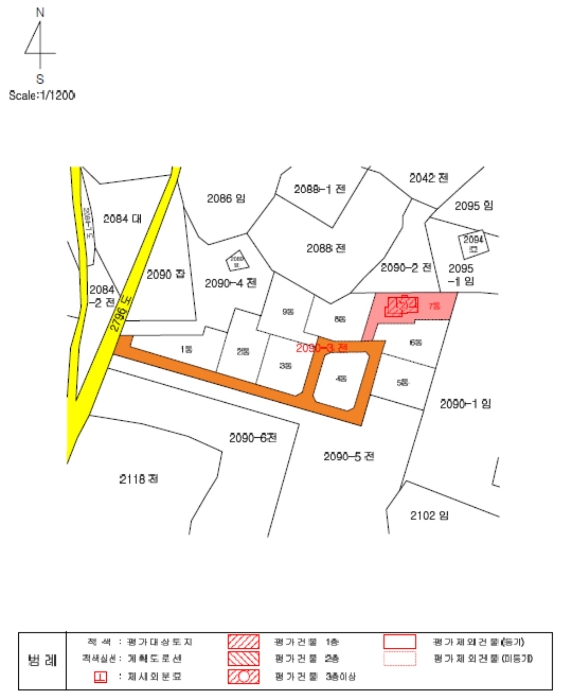 지 적 및 건 물 개 황 도