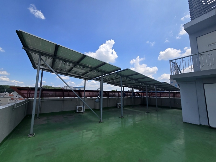 옥상 태양괄설비 전경