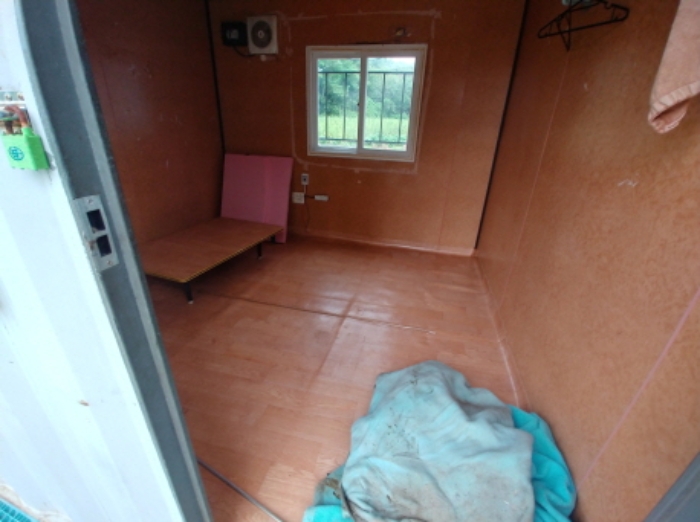 저온창고 옆 컨테이너 박스 내부 모습