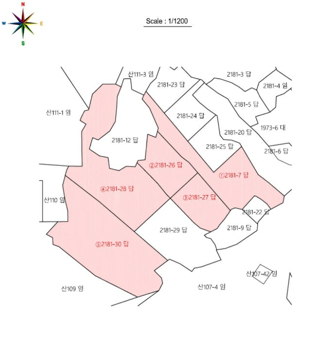 지 적 및 건 물 개 황 도