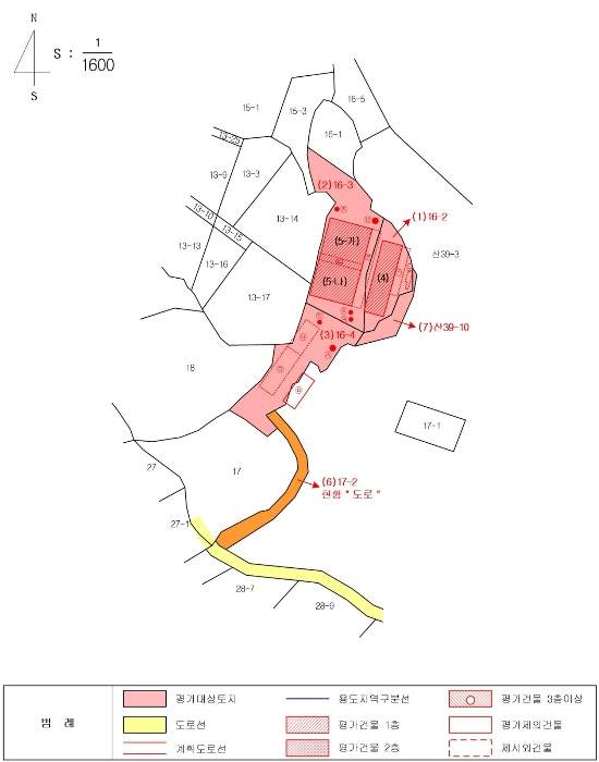 지 적 및 건물개황도