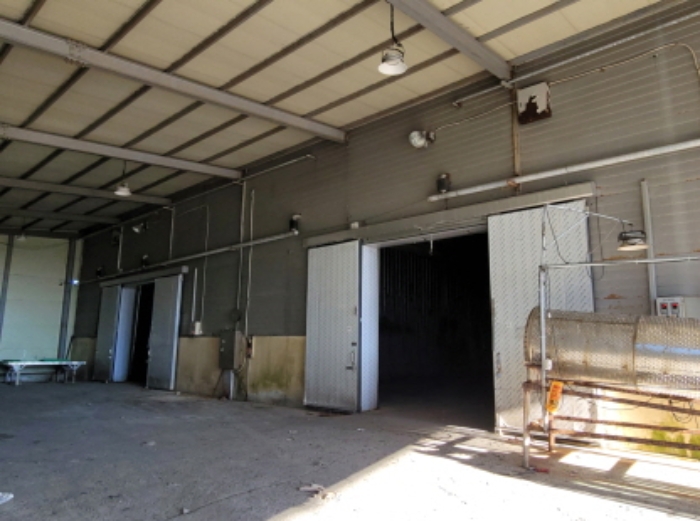 물건4번, 단층 미역가공시설은 대형 냉장실 3동 소재함.