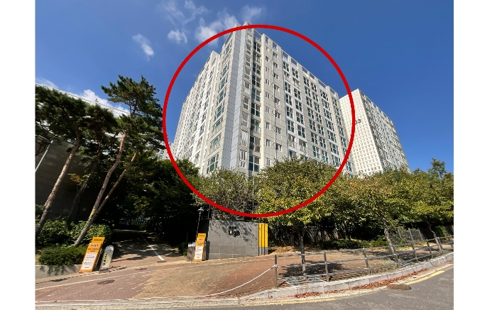 본건 소재 건물 남측에서 촬영