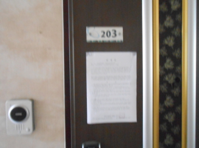 203호 안내문 부착