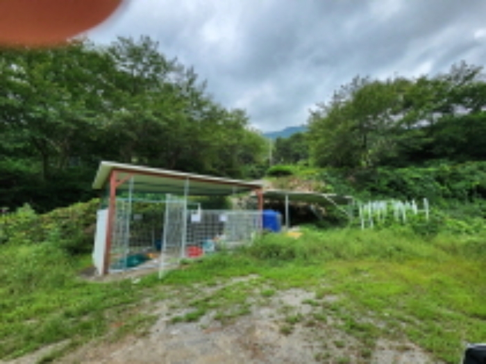 제시외 판넬지붕 분리수거장 구조물 전경.