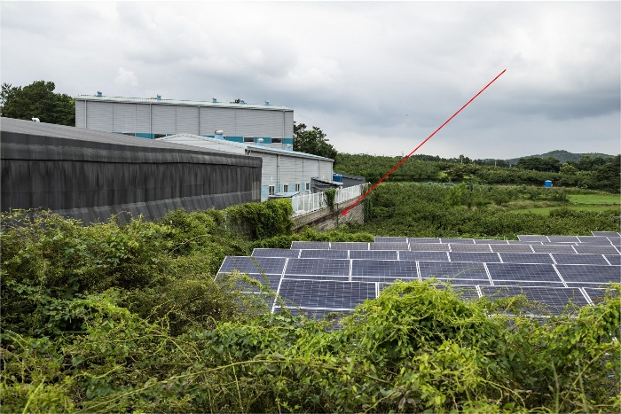 토지에 포함평가한 옹벽시설