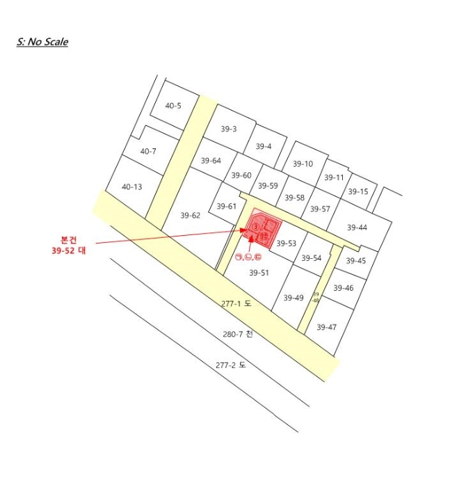 지적 및 건물개황도