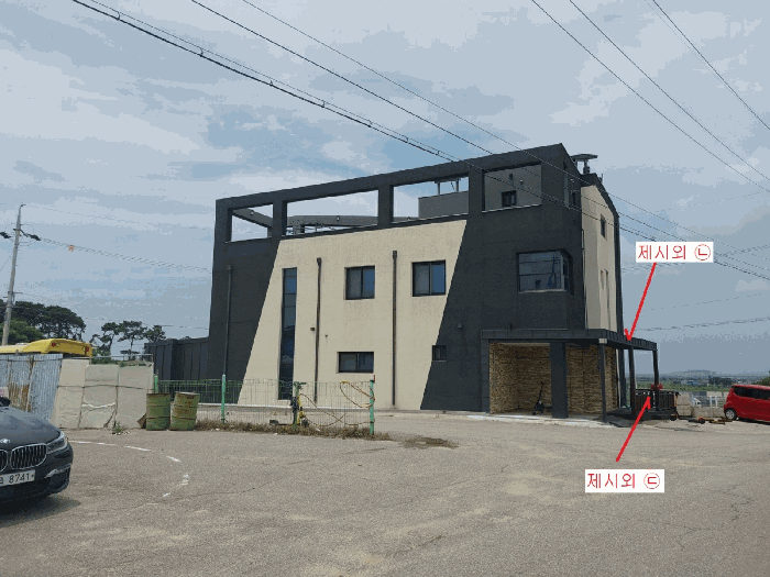 본건 및 제시외 ㉡∼㉢전경(남동측)