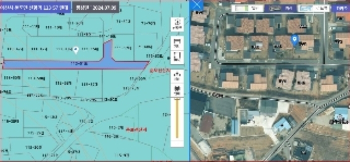 이건 부동산(도로) 지번 및 위성지도