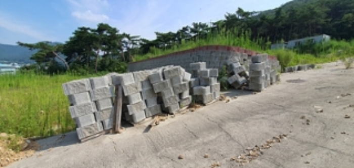 기호 4 토지위 보강토 블럭 있음