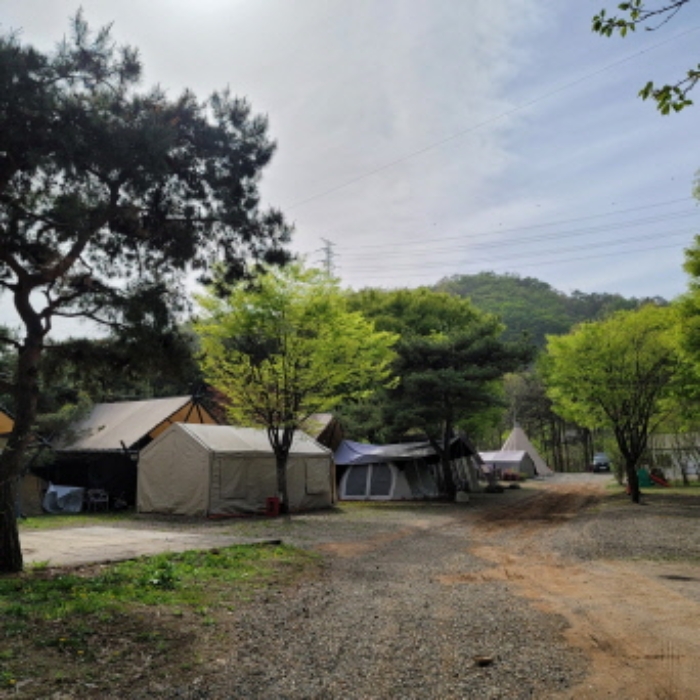 목록3 토지 및 제시외 텐트 전경