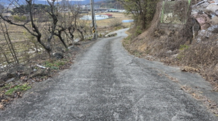 경북 칠곡군 왜관읍 낙산리 481-18. 진입도로의 전경