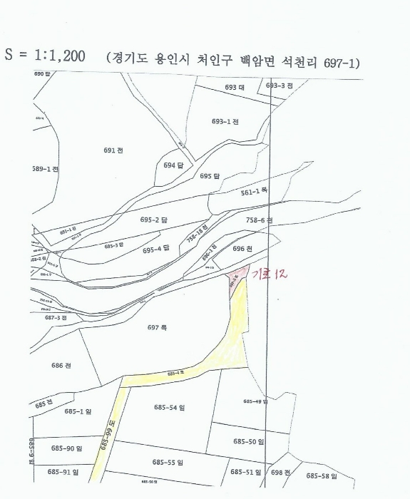 지적(임야) 개 황 도
