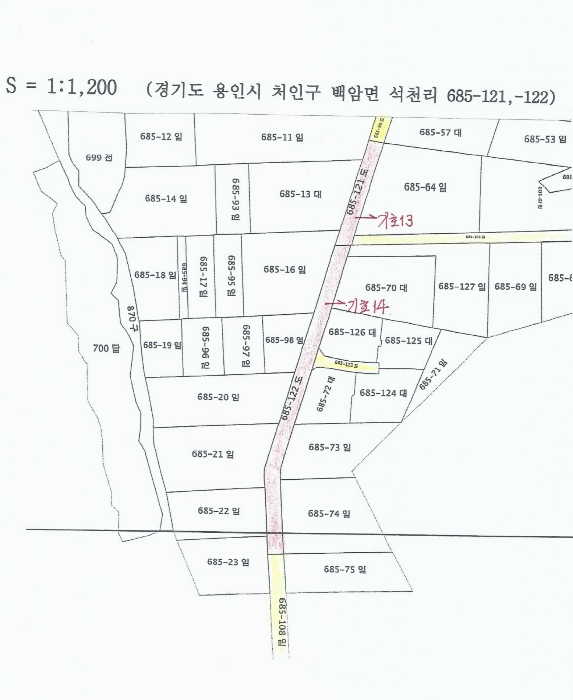 지적(임야) 개 황 도