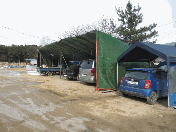본건 지상의 이동이 용이한 천막 등