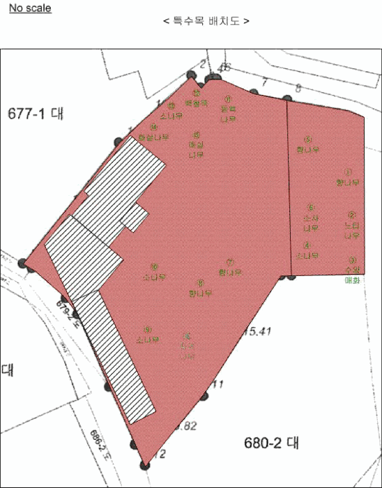 특 수 목 배 치 도