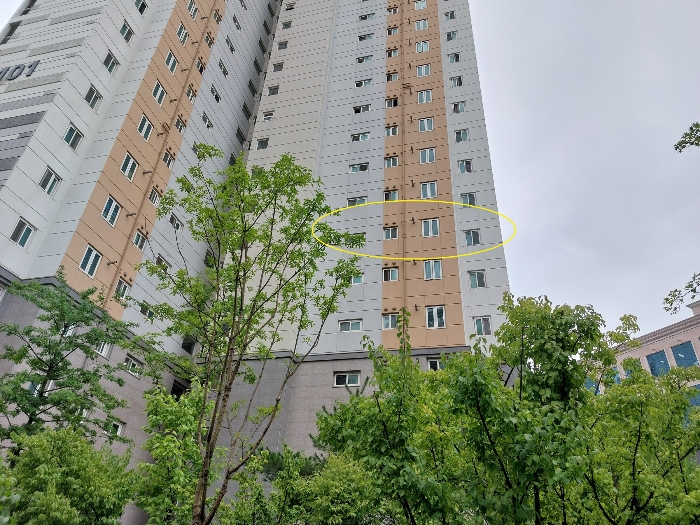 본건세대 북동측 전경