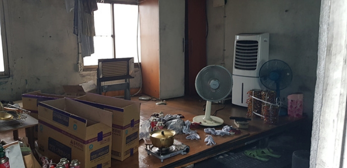 8번 부동산(단층창고)의 내부 모습