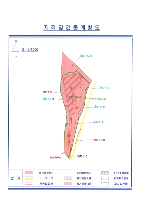 지 적 및 건 물 개 황 도