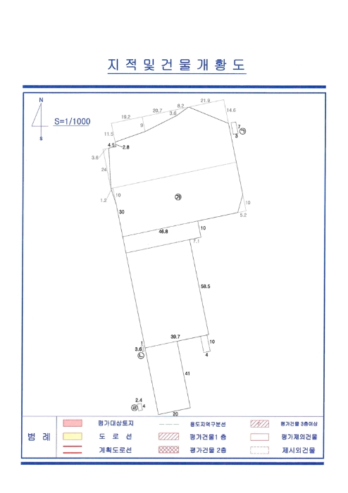 지 적 및 건 물 개 황 도