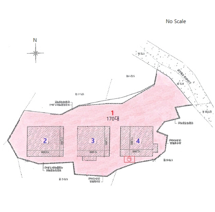 지적 및 건물 배치도