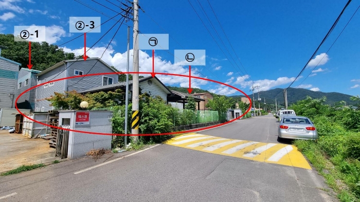 대상물건 남서측→북동측 전경