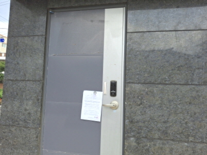 1층상가 안내문 부착