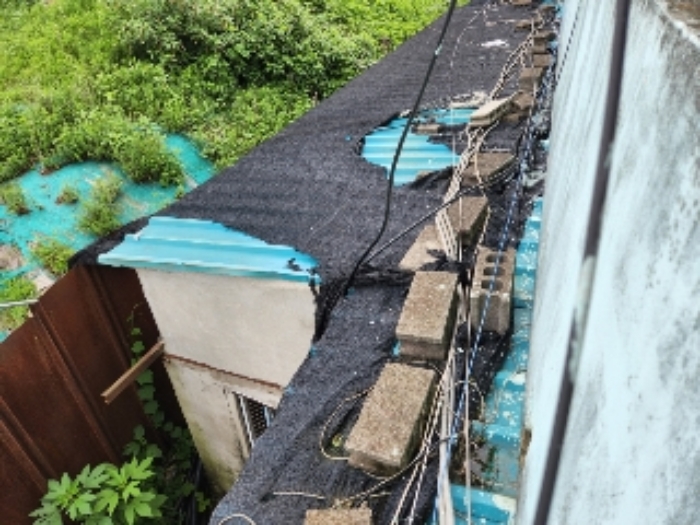 제시외 건물(목록4 관리동 뒤편 창고) 전경