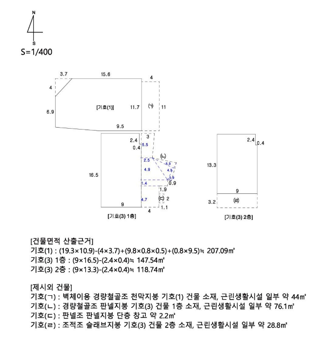 지적 및 건물개