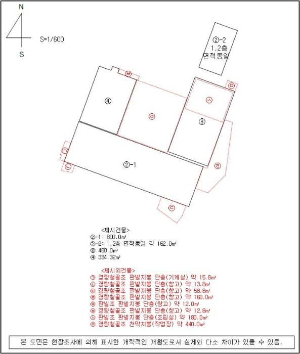 지적 및 건물개황도