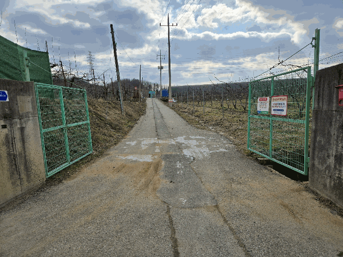 본건기호3 및 인접주택( 177-8 ) 진입로 (지방도변 입구) : 상황도 A부위