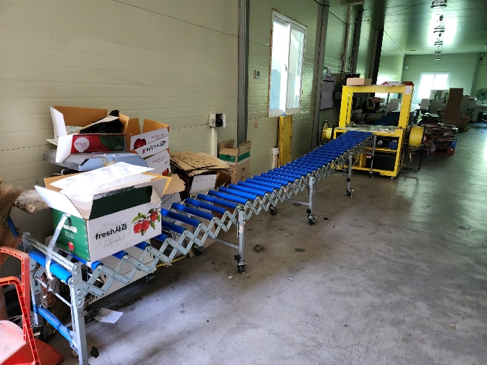 기계기구② 포장후 벨트 컨베이어 연결 로라컨베이어