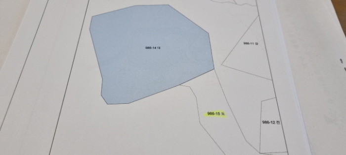 순창 인계 갑동 986-14,-15 지적도면 사진