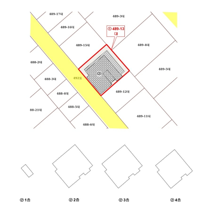 지적 및 건물개황도