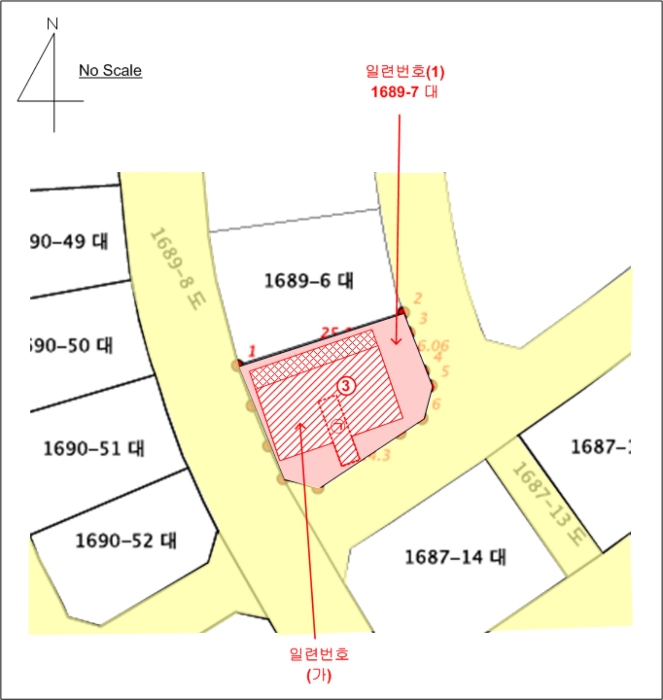 지적 및 건물개황도