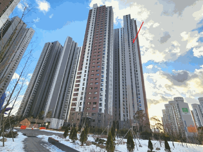 북동측에서 촬영