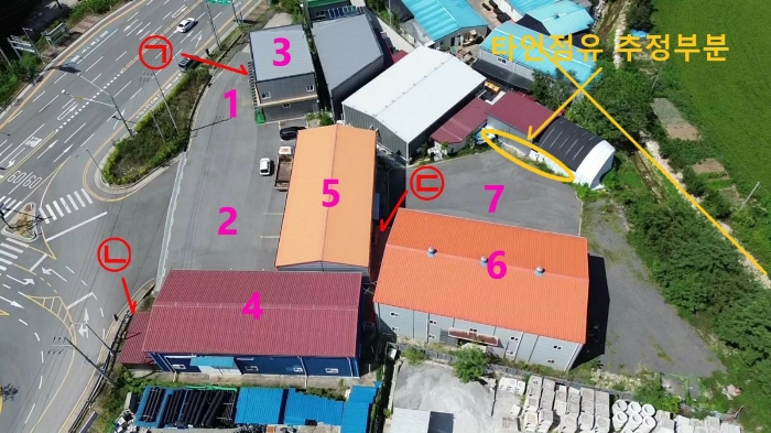 본  건(남측에서 촬영)