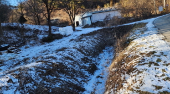 본건 2 전경 및 일부 도로 및 구거로 사용중임.