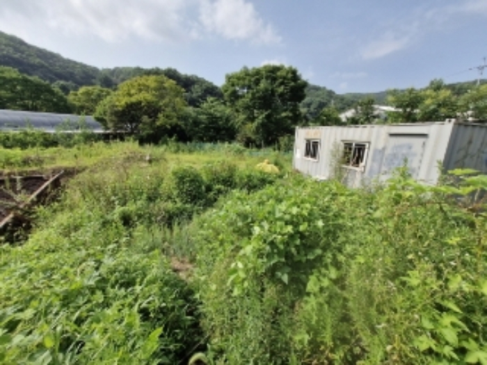 물건 3(내손동 87) 전경 - 도로쪽(토지 동북쪽)에서 본 사진