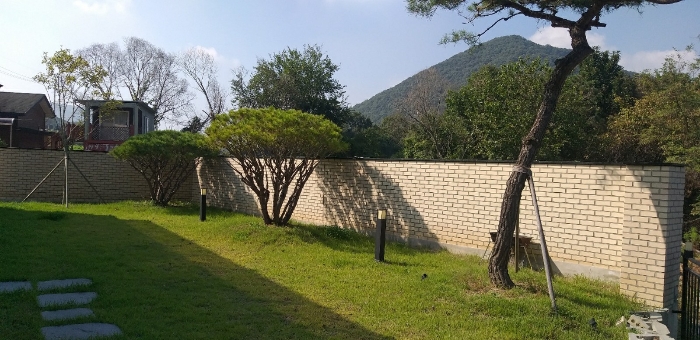 조경수 및 담장